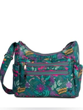 Lug Camper SE Crossbody Bag Evermore Flora Green